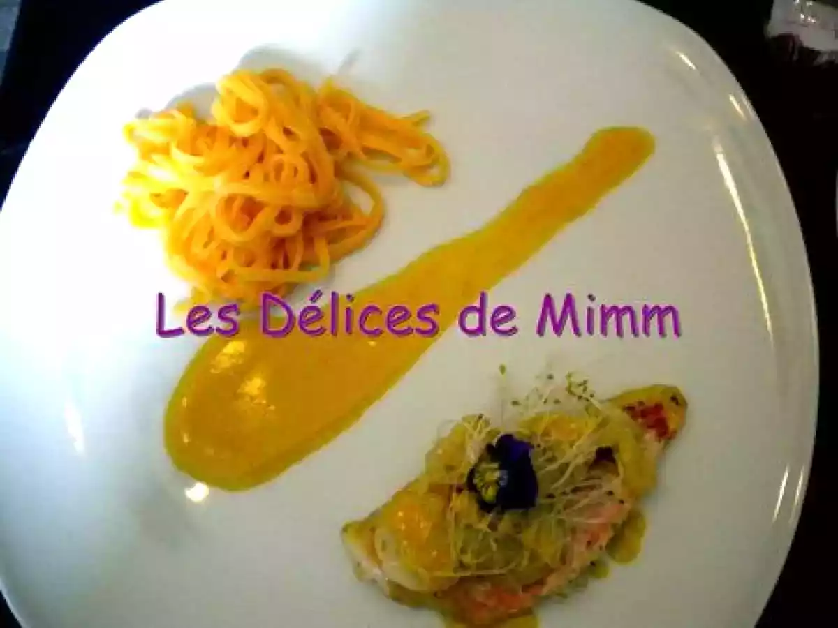 Filet de rouget barbet en écailles de Saint-Jacques au beurre d'orange - photo 2