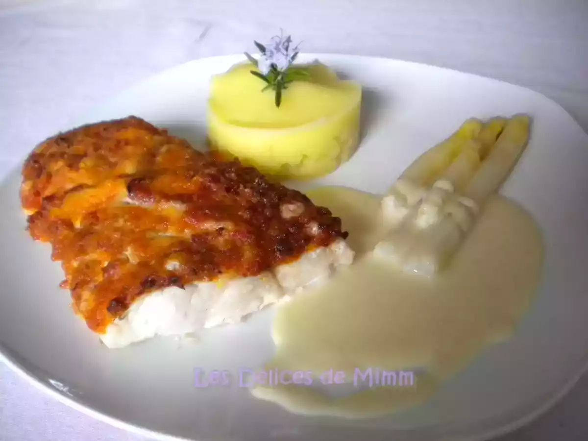 Filet de sandre en croûte de chorizo à la crème d’ail - photo 4