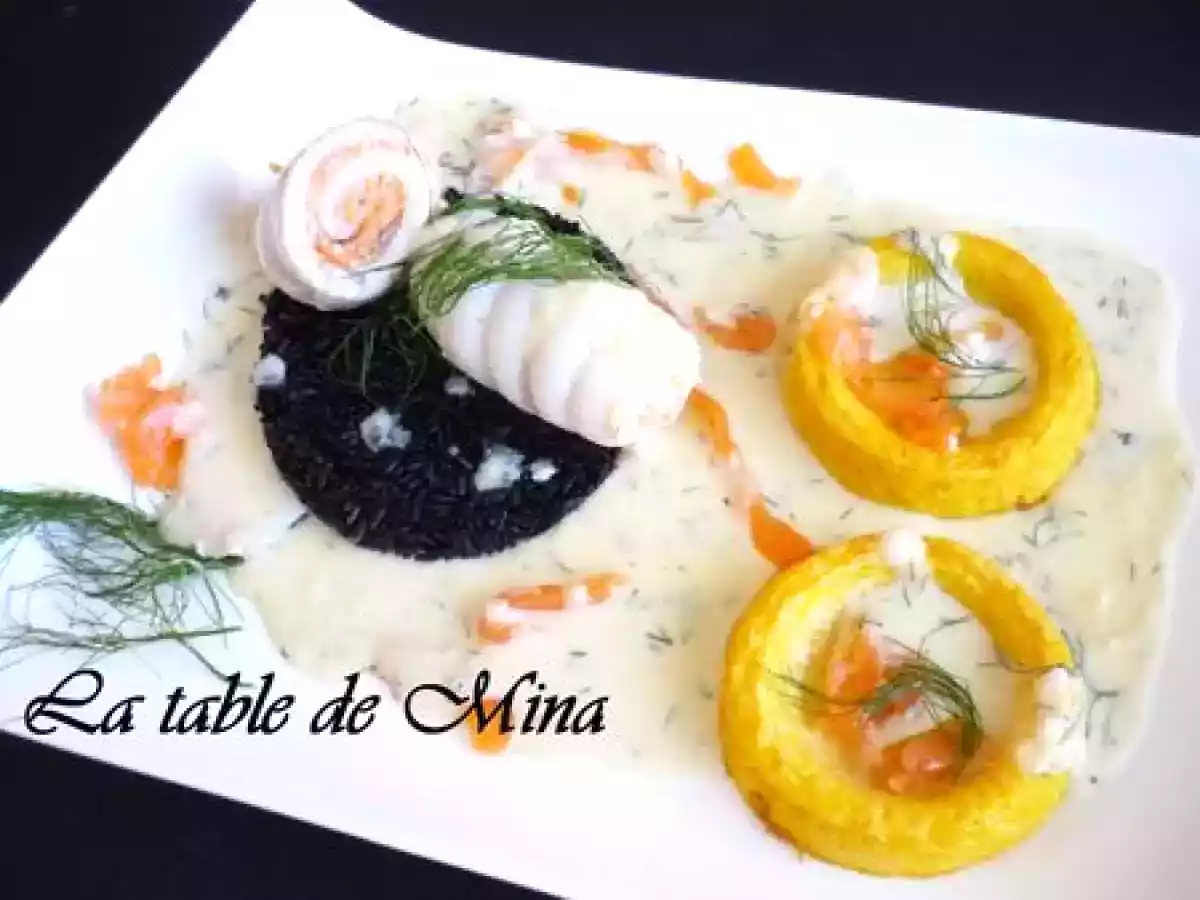 FILET DE SOLE EN ESCARGOT ET SON MOELLEUX DE POTIRON