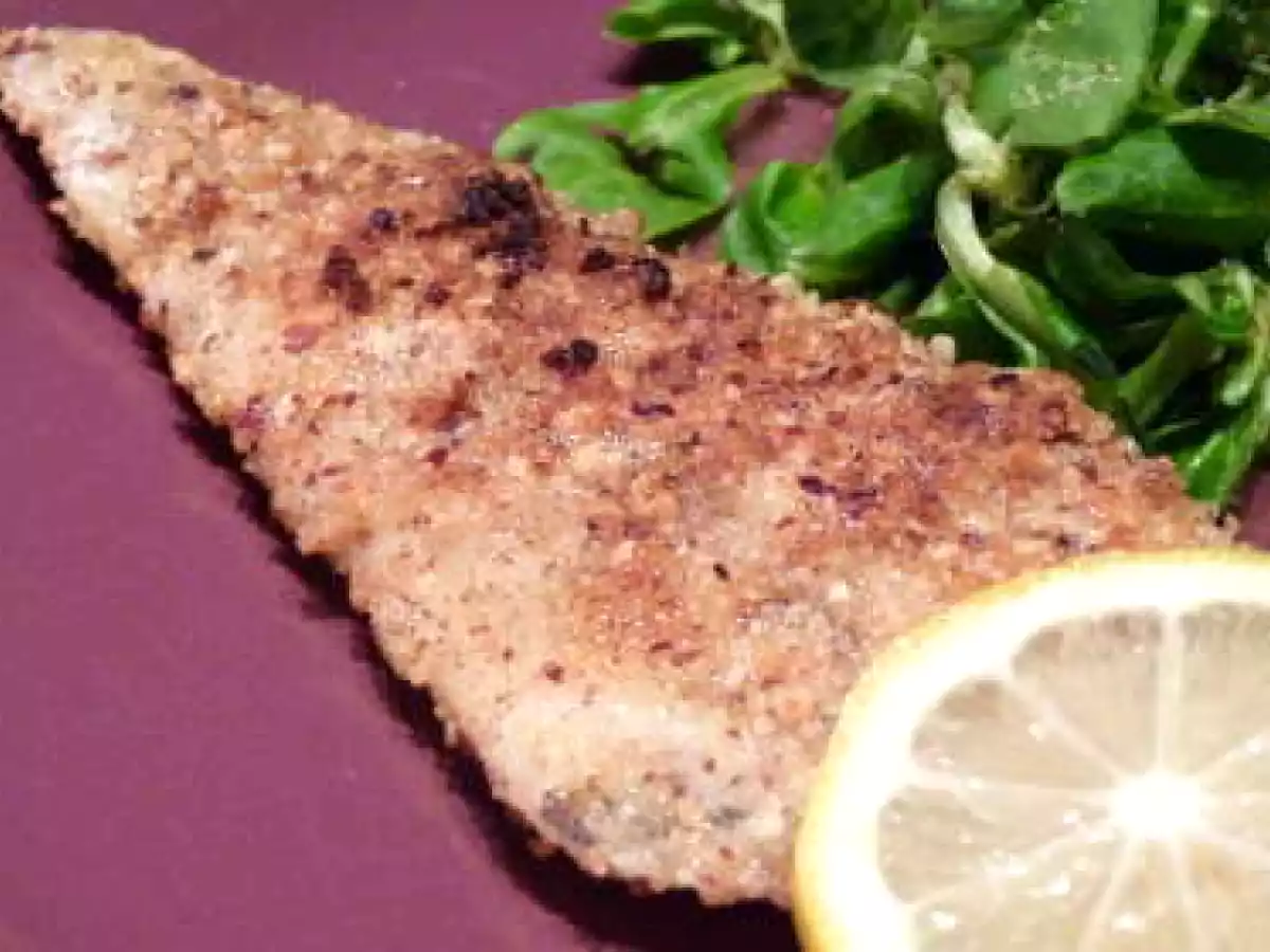 Filet de truite panée aux noisettes