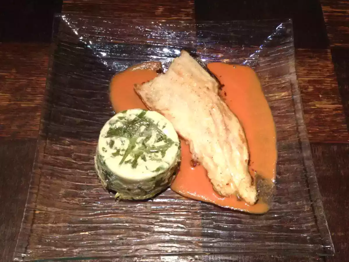 Filet de Truite sauce au Poivron et vin blanc