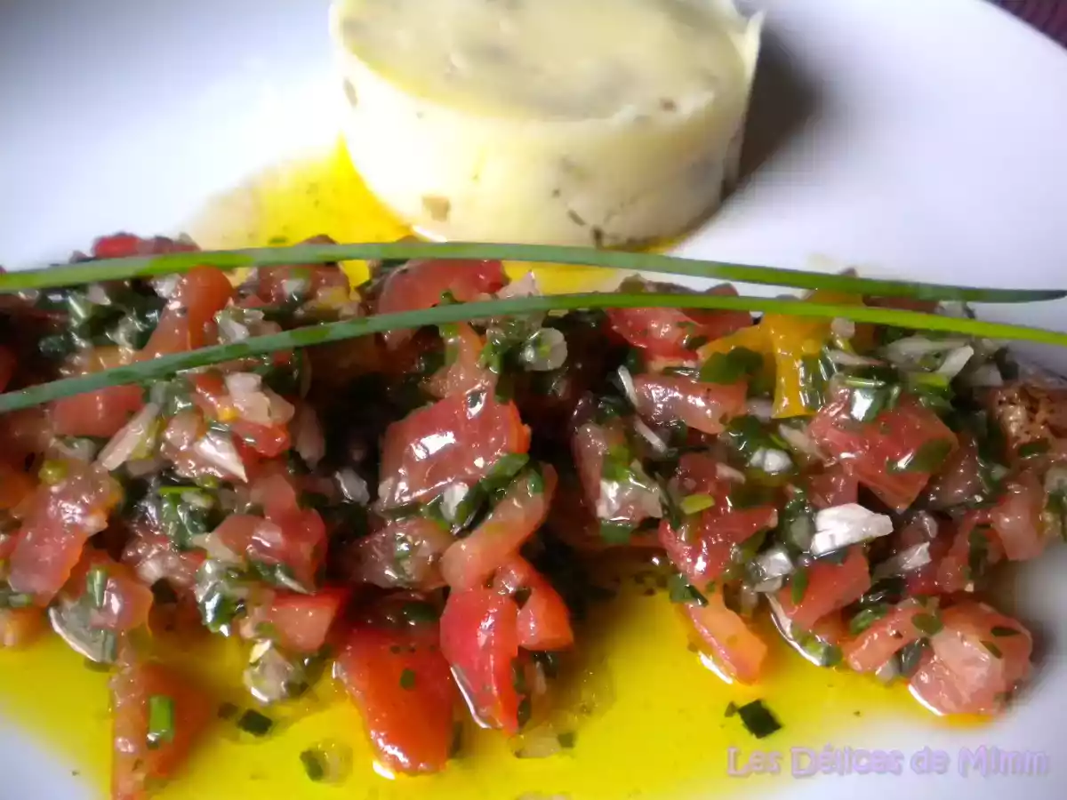 Filet de truite saumoné, sauce vierge et purée de pommes de terre aux olives - photo 5