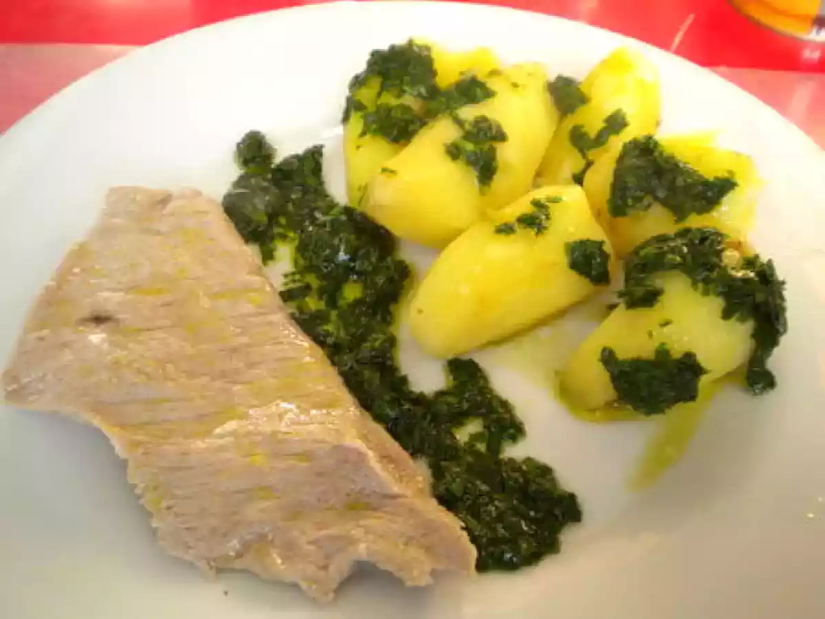 Filet de Veau vapeur et sauce aux Herbes et à la Mandarine