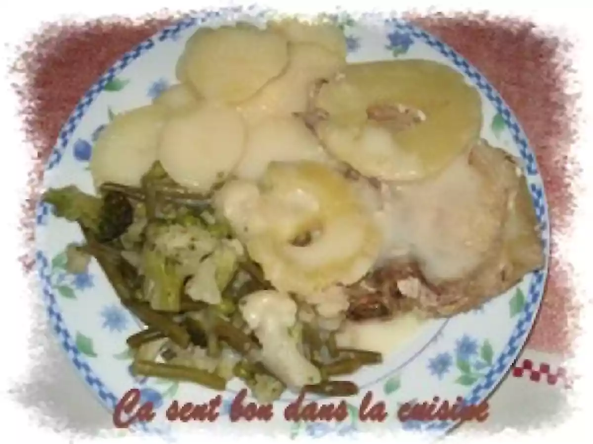 Filet mignon à l'ananas et ses petits légumes