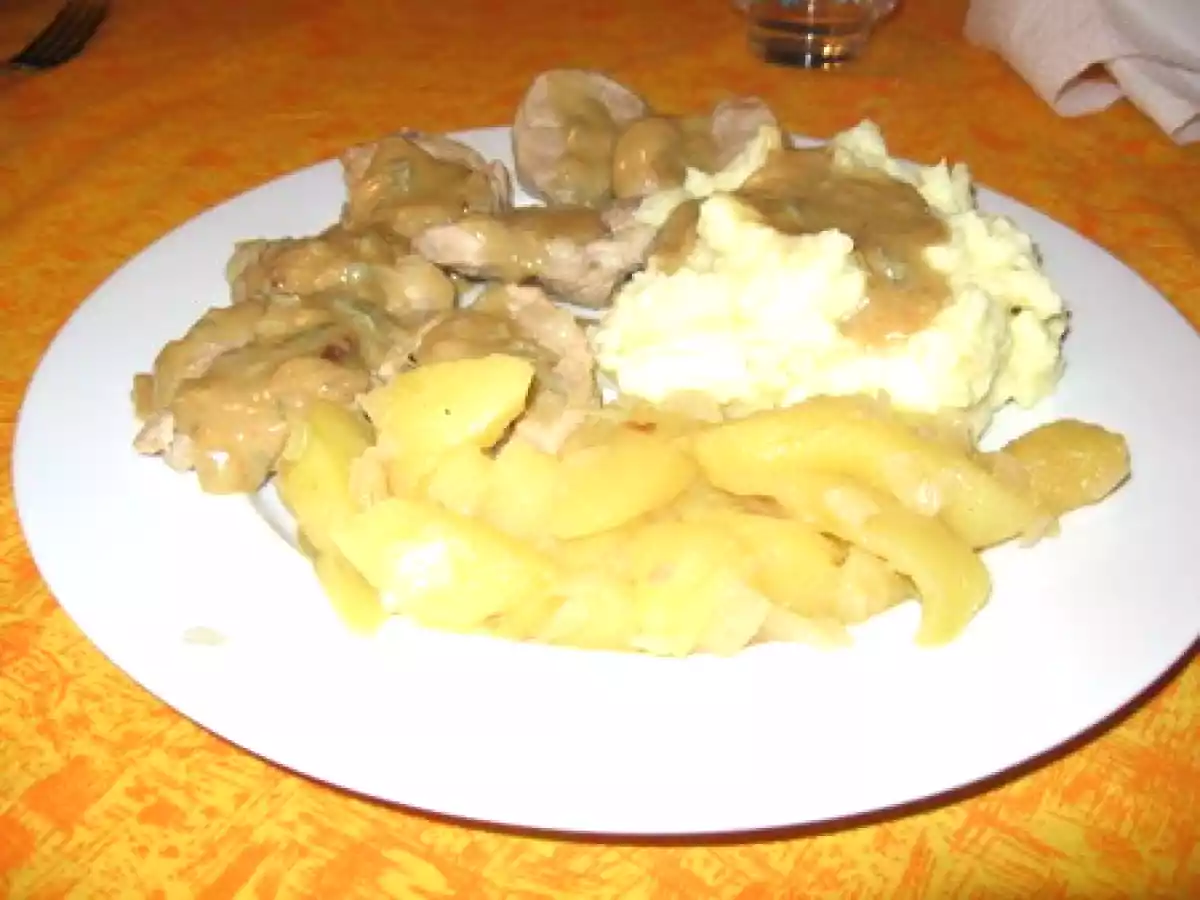 Filet mignon aux 2 pommes et bleu d'auvergne