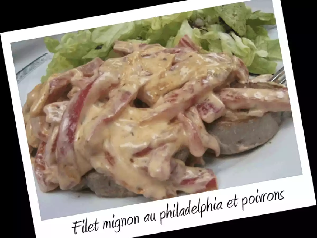 Filet mignon aux poivrons et philadelphia
