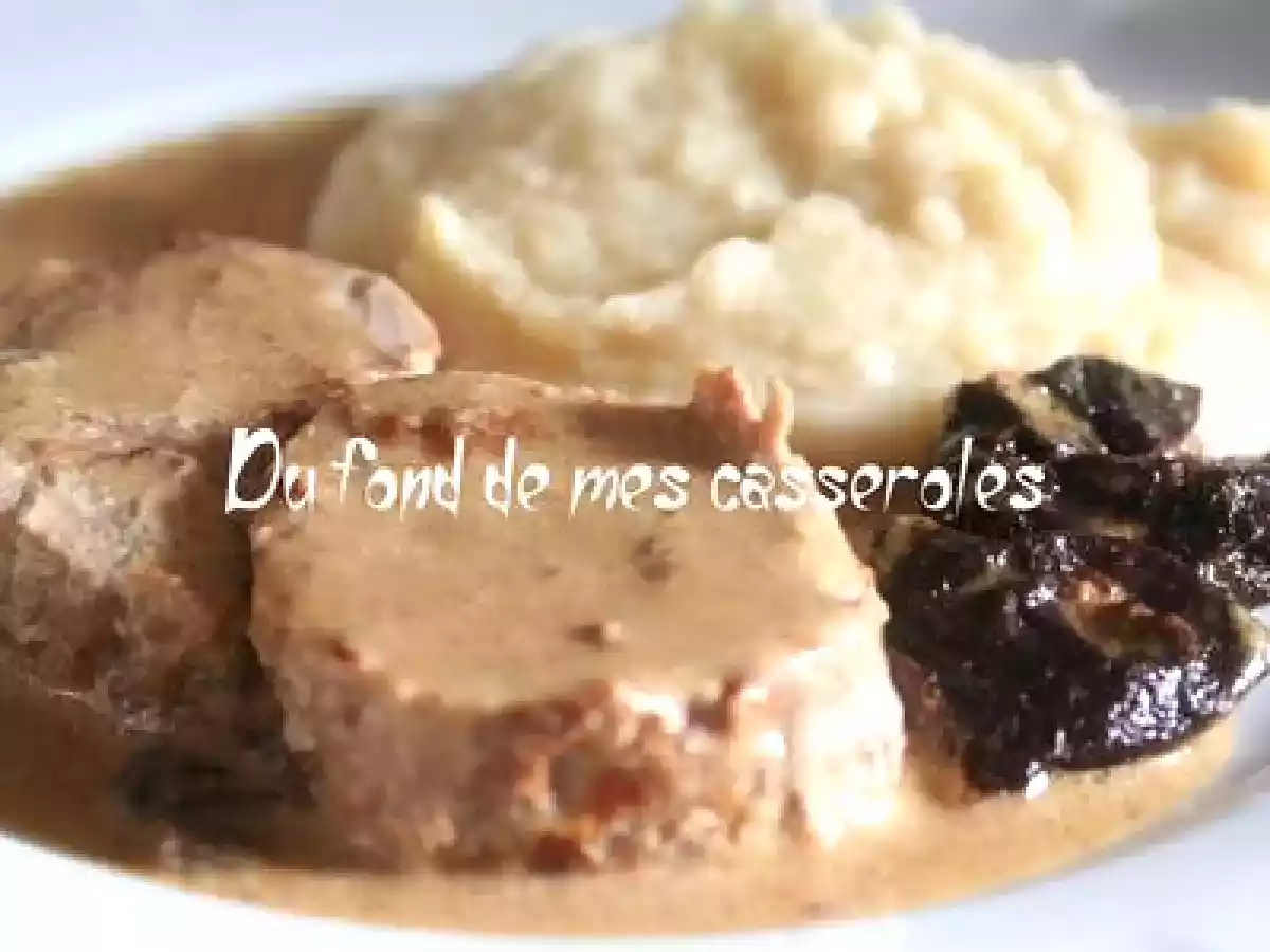 Filet mignon aux pruneaux et à la moutarde