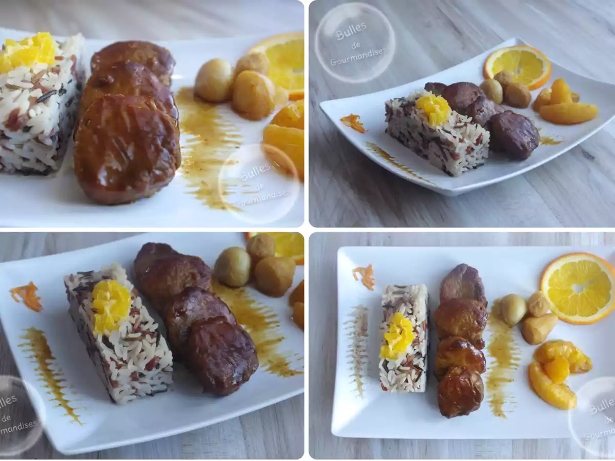 Filet mignon de porc à l'orange, au miel et petits oignons - photo 2