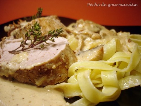 Recette de filet mignon de porc à la crème d'amandes