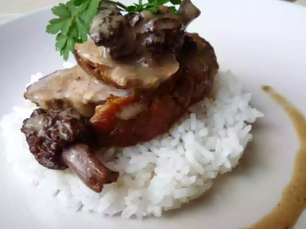 Filet mignon de porc au morilles et pommes Darphin - photo 2