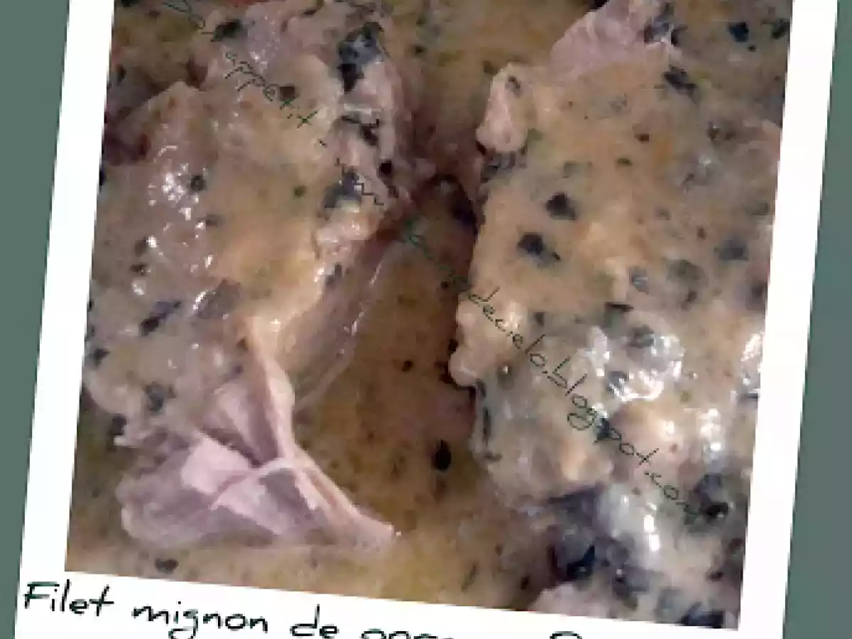 Filet mignon de porc au Roquefort - Solomillo de cerdo con Roquefort