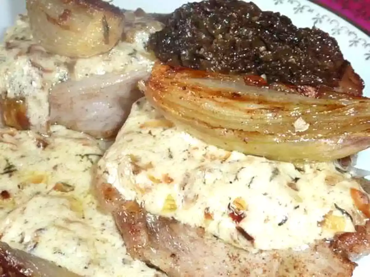 Filet mignon de porc aux morilles et à la crème.