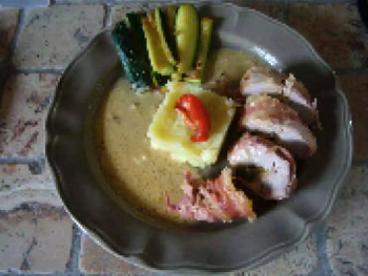 Filet mignon de porc aux tomates confites