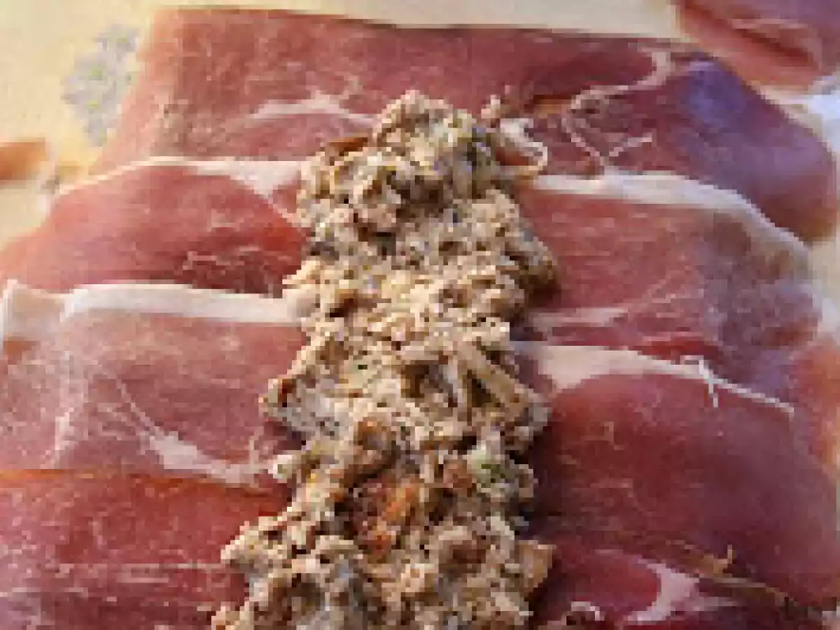 FILET MIGNON DE PORC EN ENVELOPPE DE JAMBON FUME ET CHAMPIGNONS - photo 4