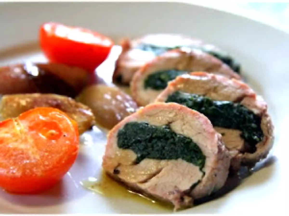Filet mignon de porc farci aux épinards