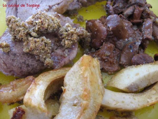 Filet mignon de veau en croute de noisettes