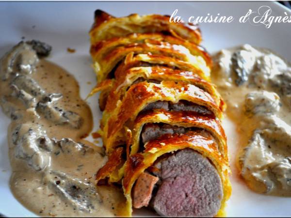 Filet mignon en croûte au foie gras sauce aux morilles - photo 2