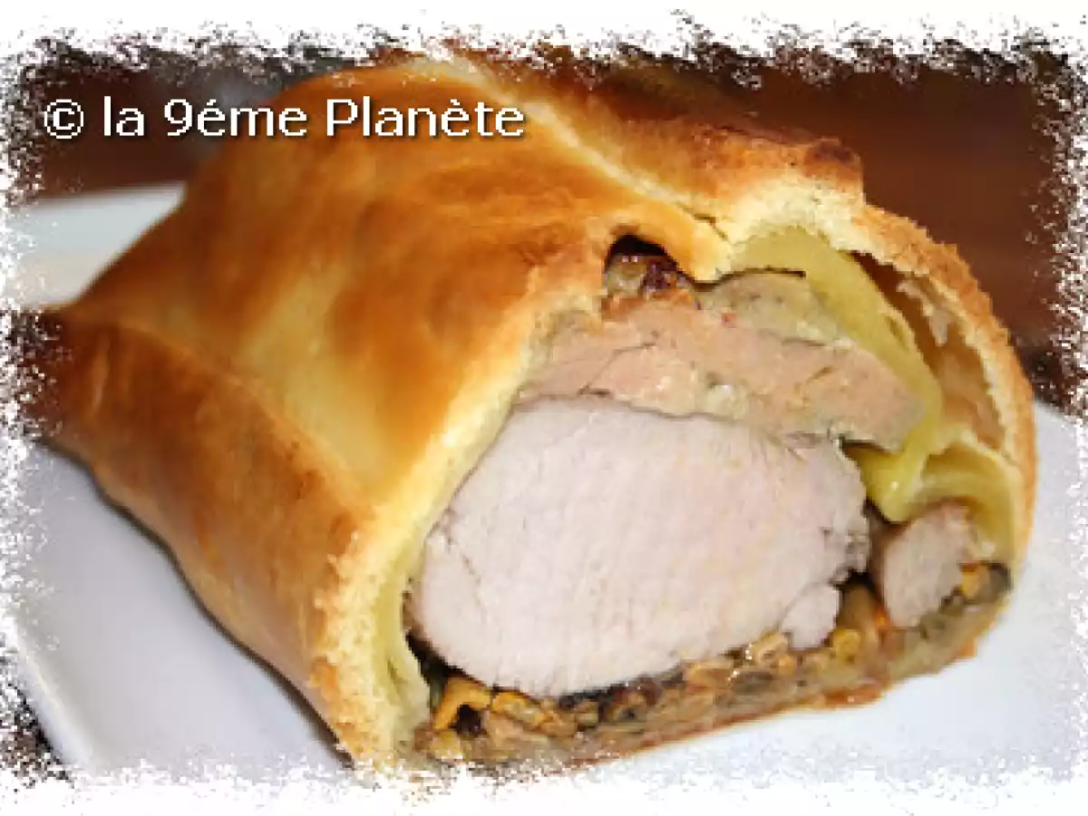 Filet mignon feuilleté au foie gras & chanterelles