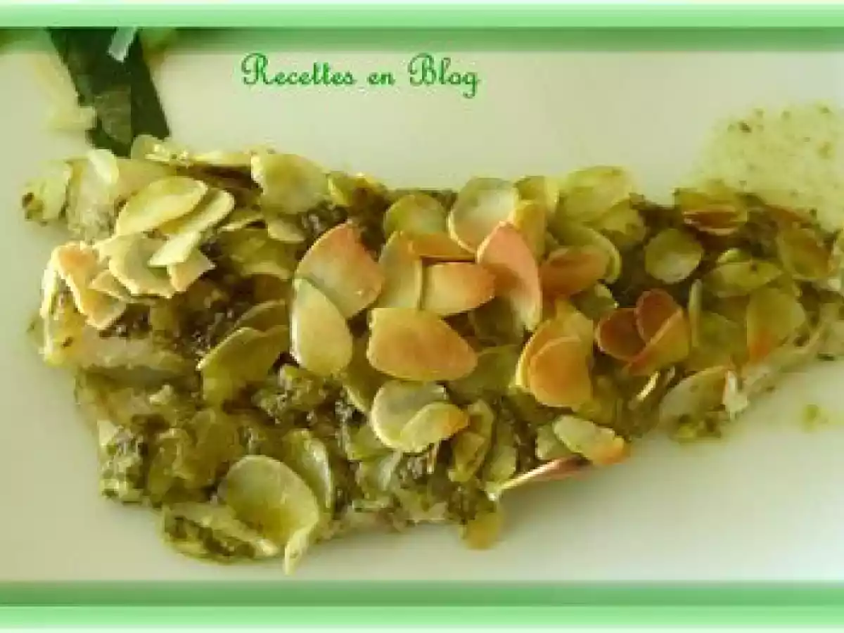 FILETS DE CABILLAUD AU PESTO EN CROÛTE D'AMANDES