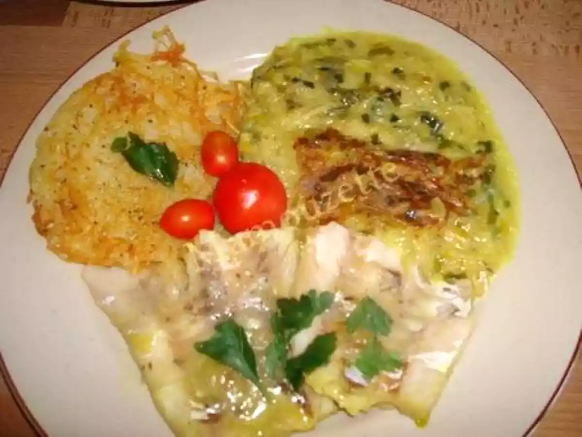 Filets de colin aux poireaux, à l'indienne