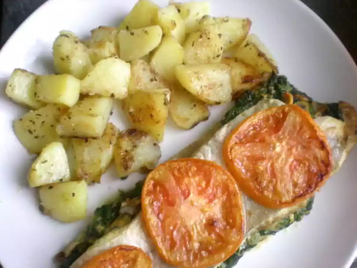 Filets de Daurade Farcis aux Moules et aux Epinards