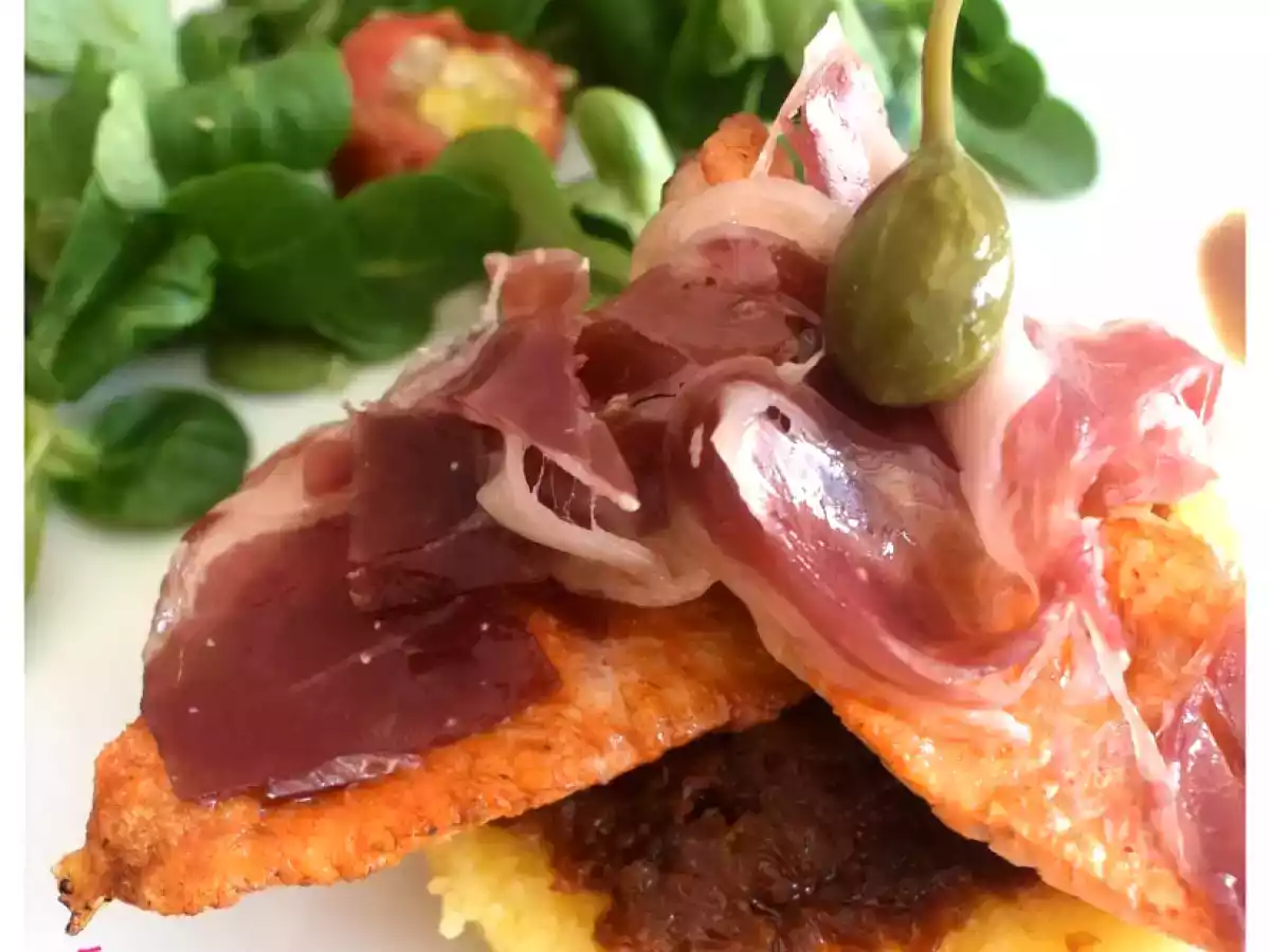 Filets de rouget au jambon espagnol