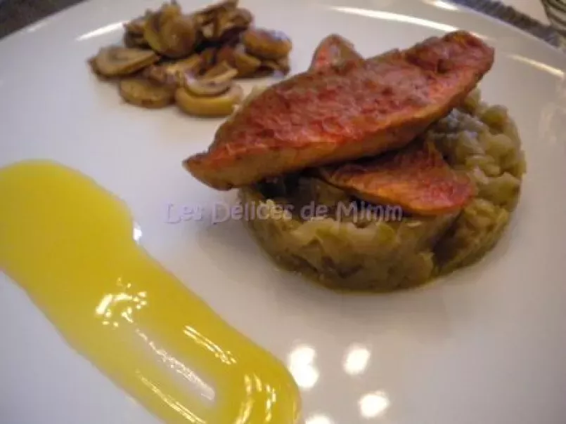 Filets de rouget, fondue d'endives et beurre de limoncello, photo 2