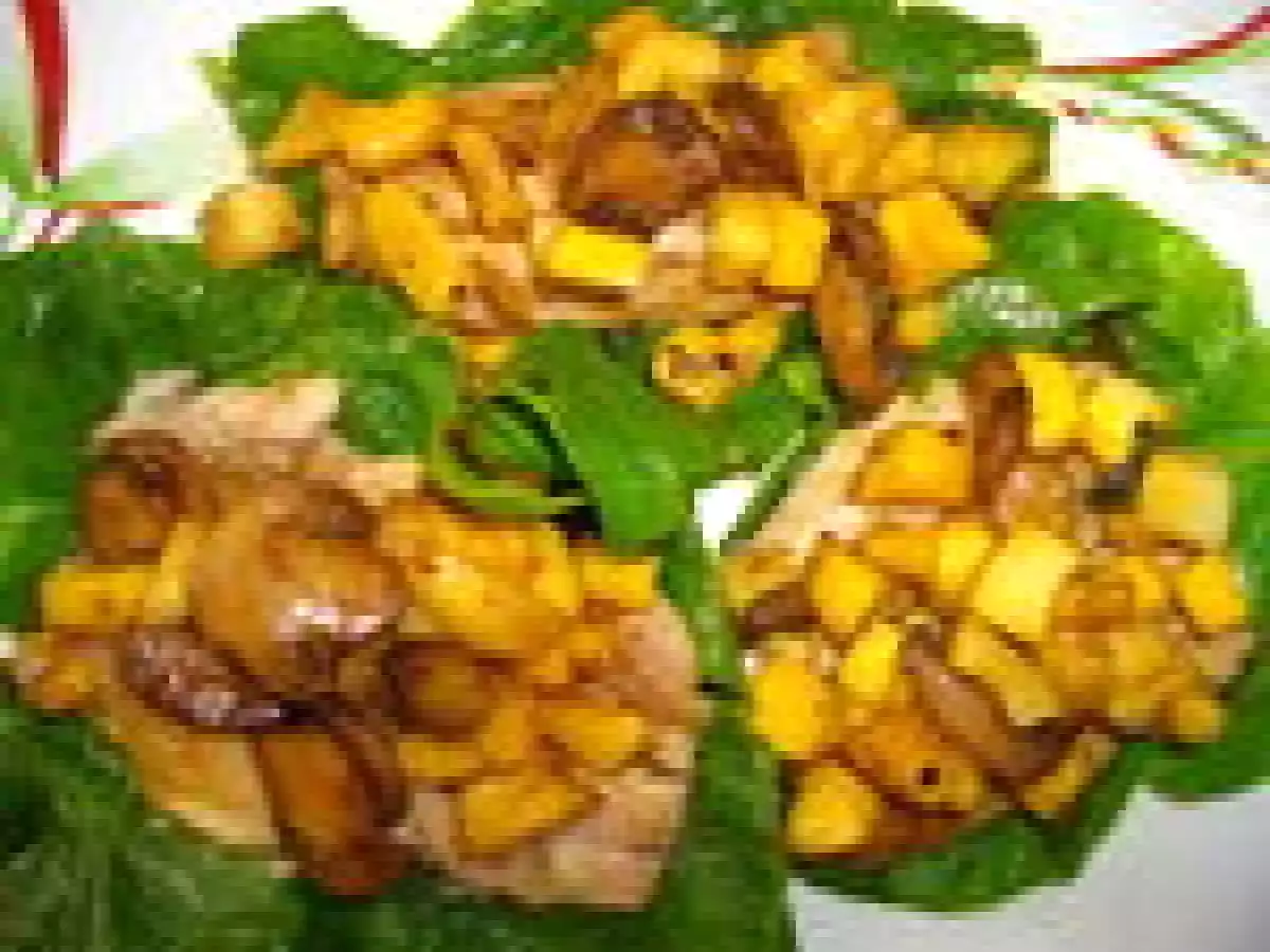 Filets de sardines farcis aux petits légumes anciens façon san choy bow