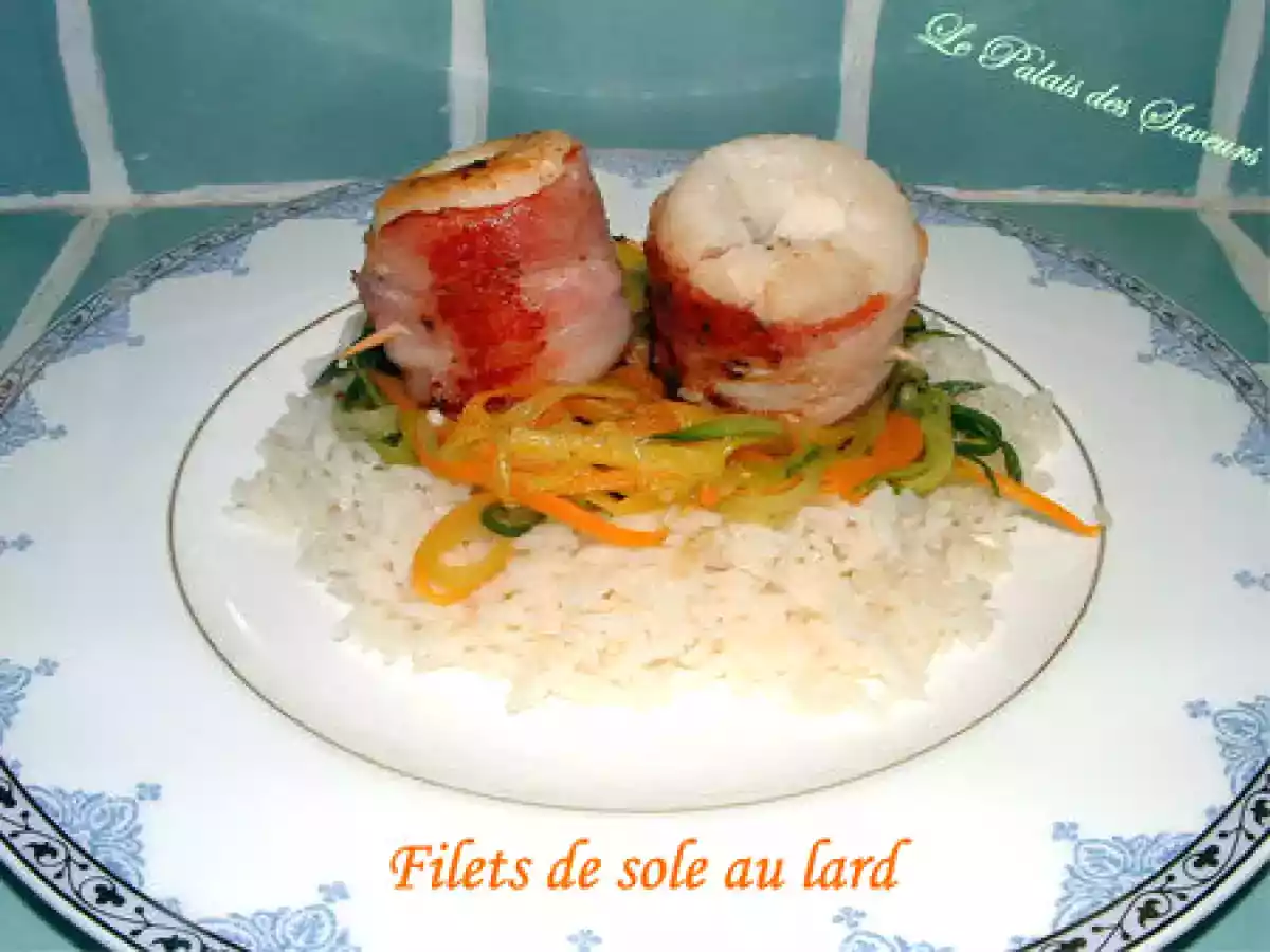 Filets de sole au lard