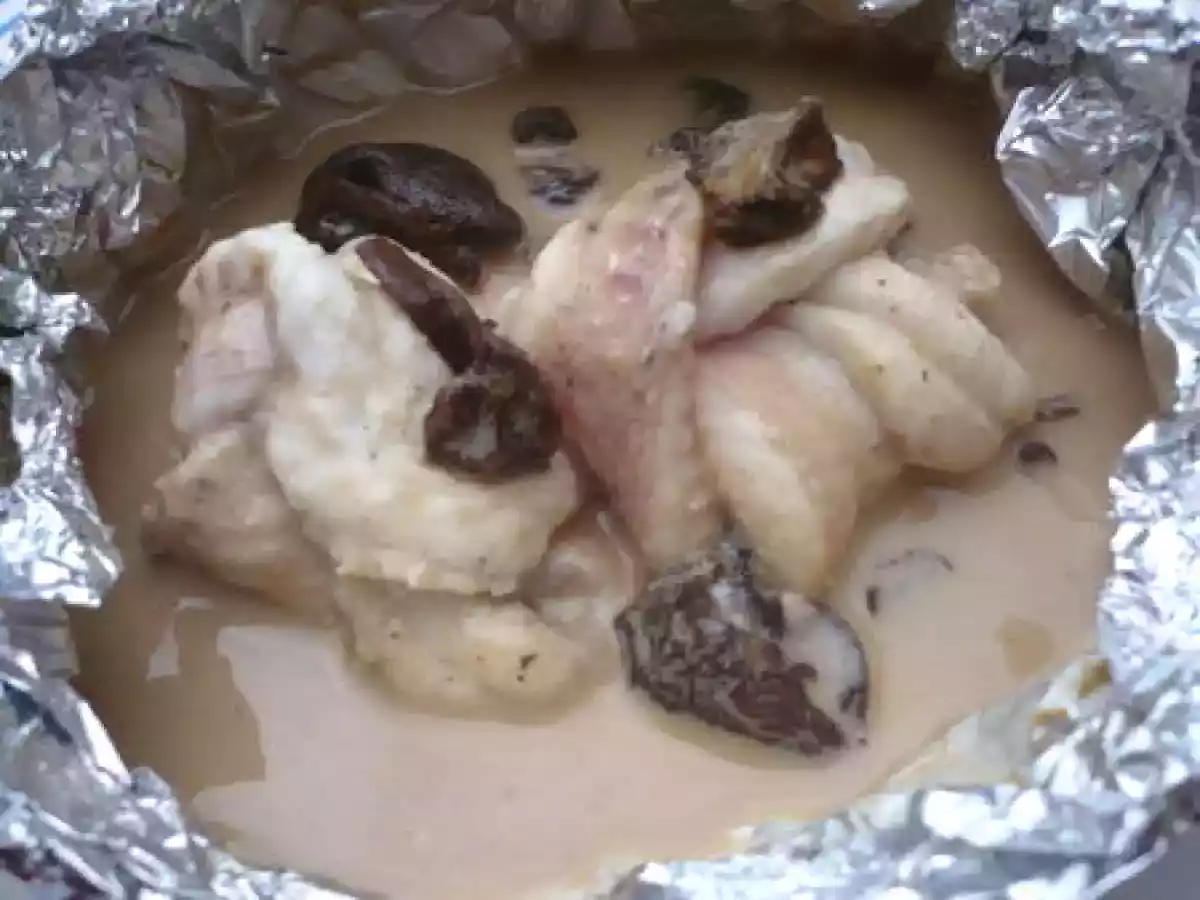 Filets de soles aux cèpes en papillotes (recette light )