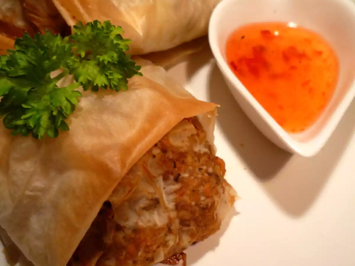 Filo-nems aux crevettes.