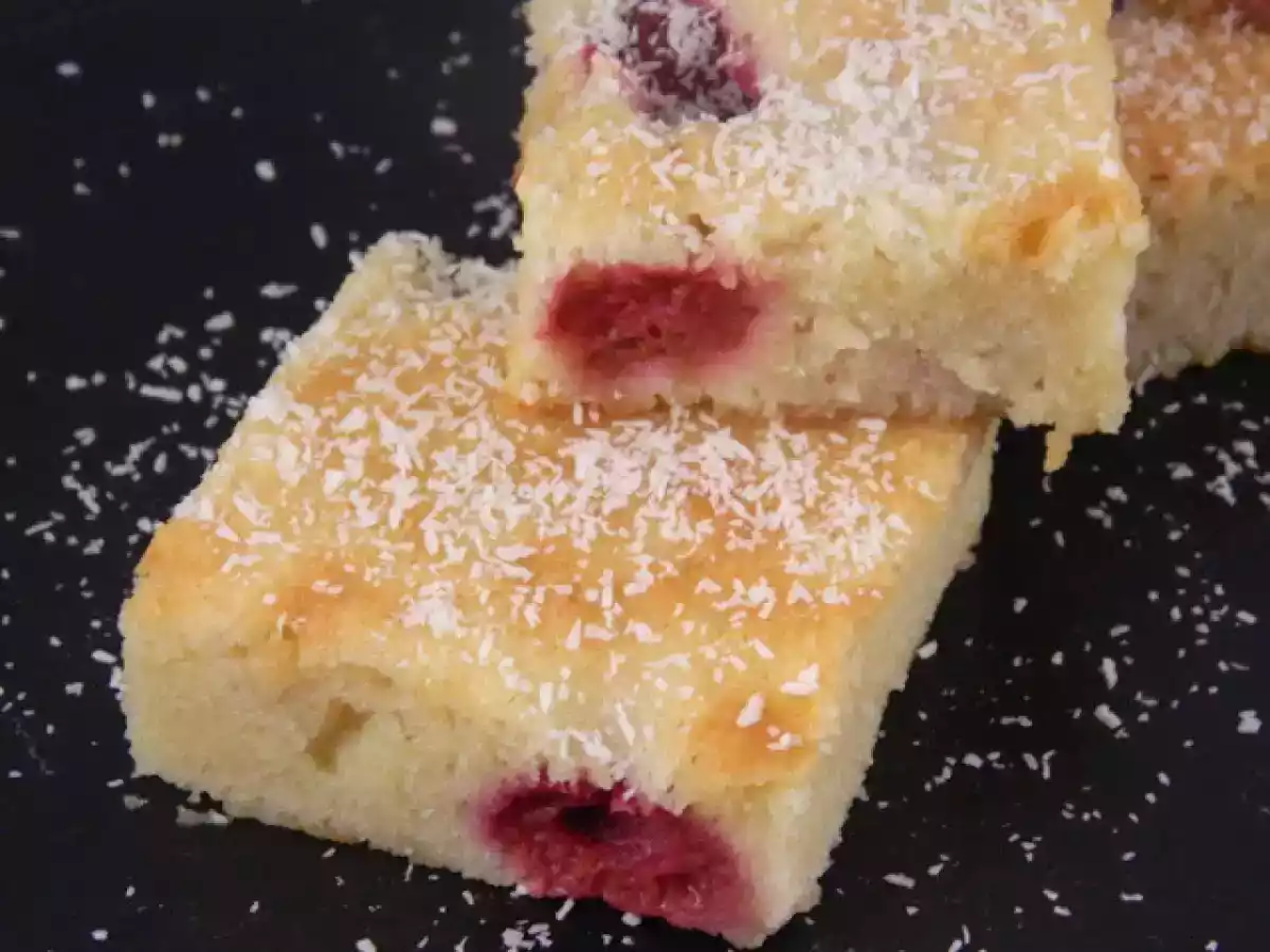 Financier framboises - noix de coco.