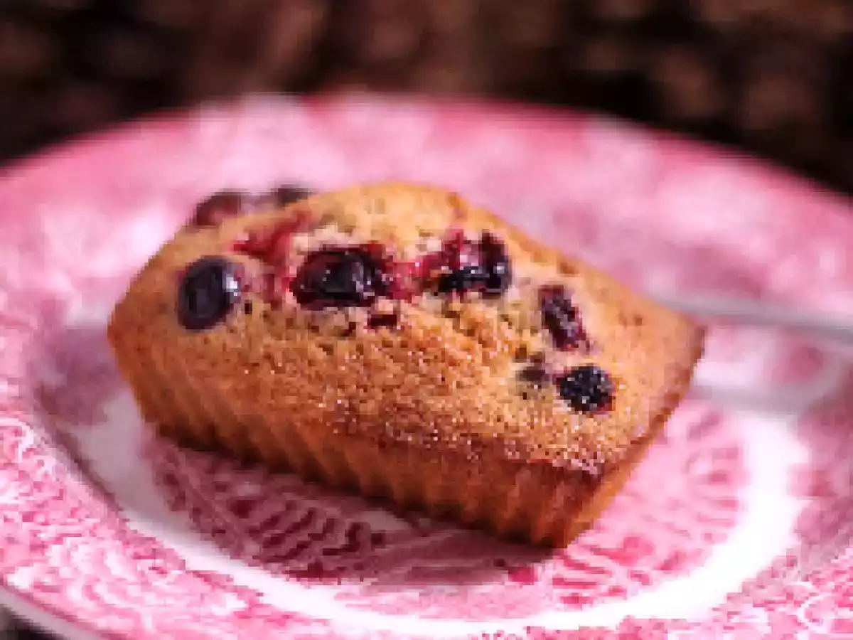 Financier gourmand aux noix de pécan et cranberries fraîches