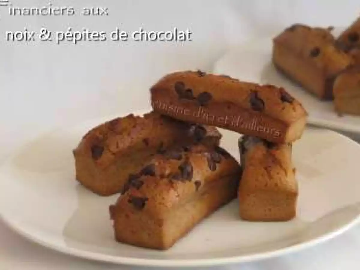 Financiers aux noix & pépites de chocolat