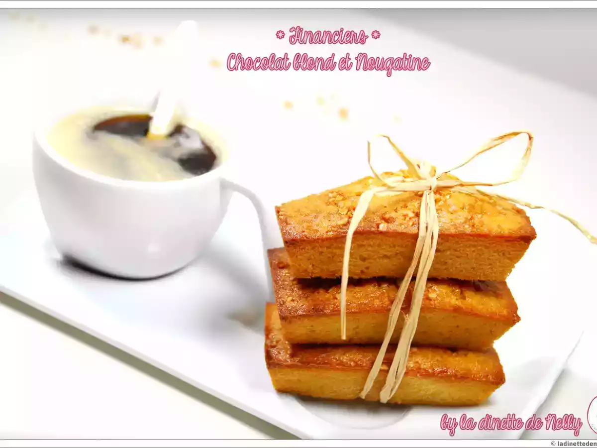 Financiers chocolat blond Dulcey & nougatine