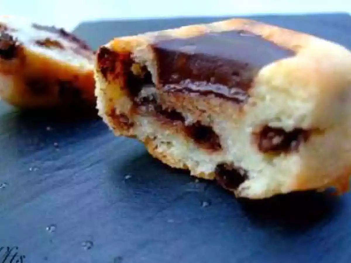 Financiers chocolat citron, glaçage chocolat