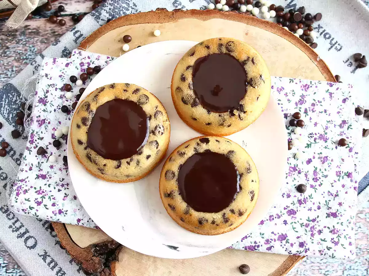 Financiers tigrés au chocolat - ganache croustillante - photo 2