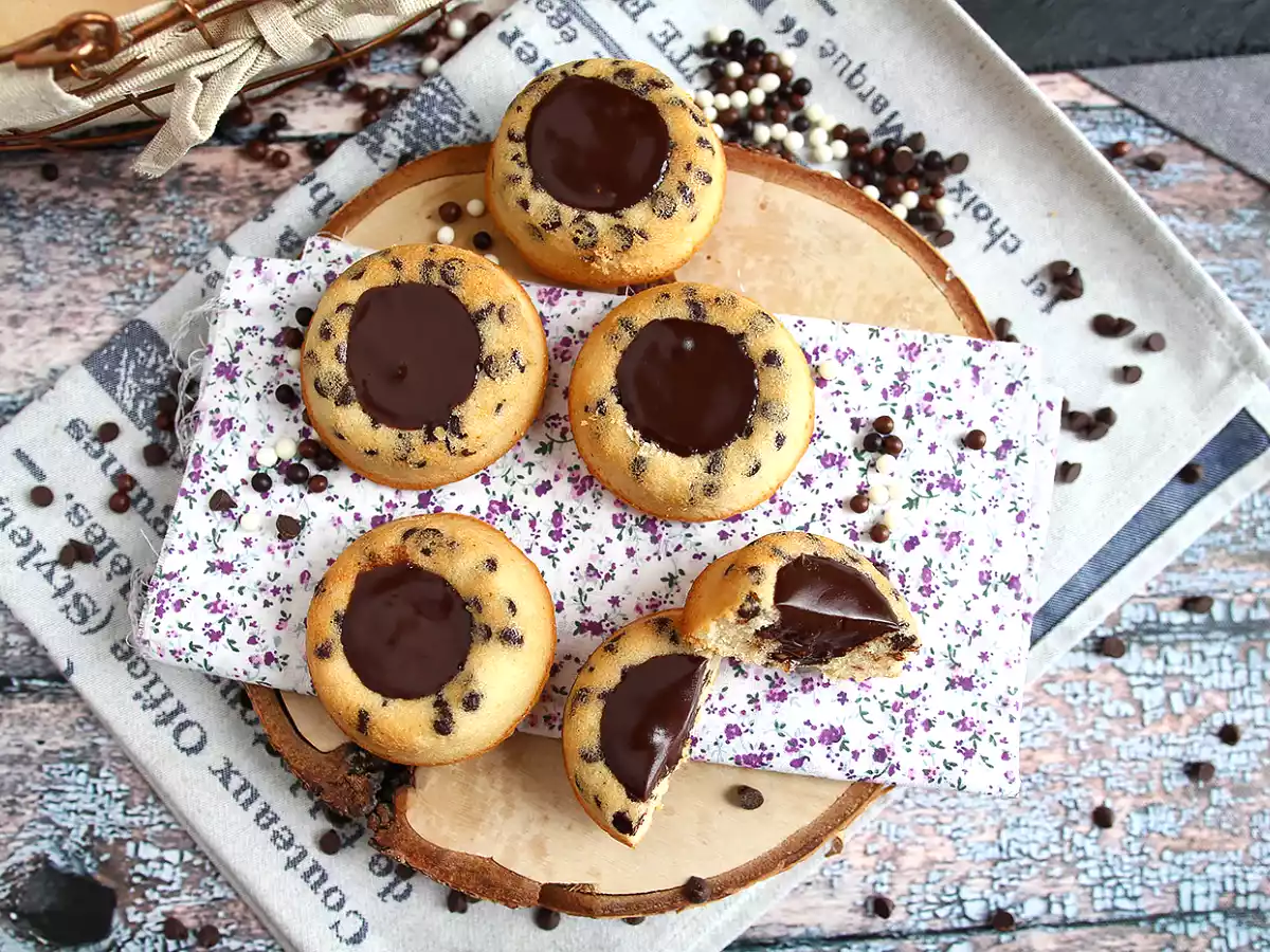 Financiers tigrés au chocolat - ganache croustillante - photo 5