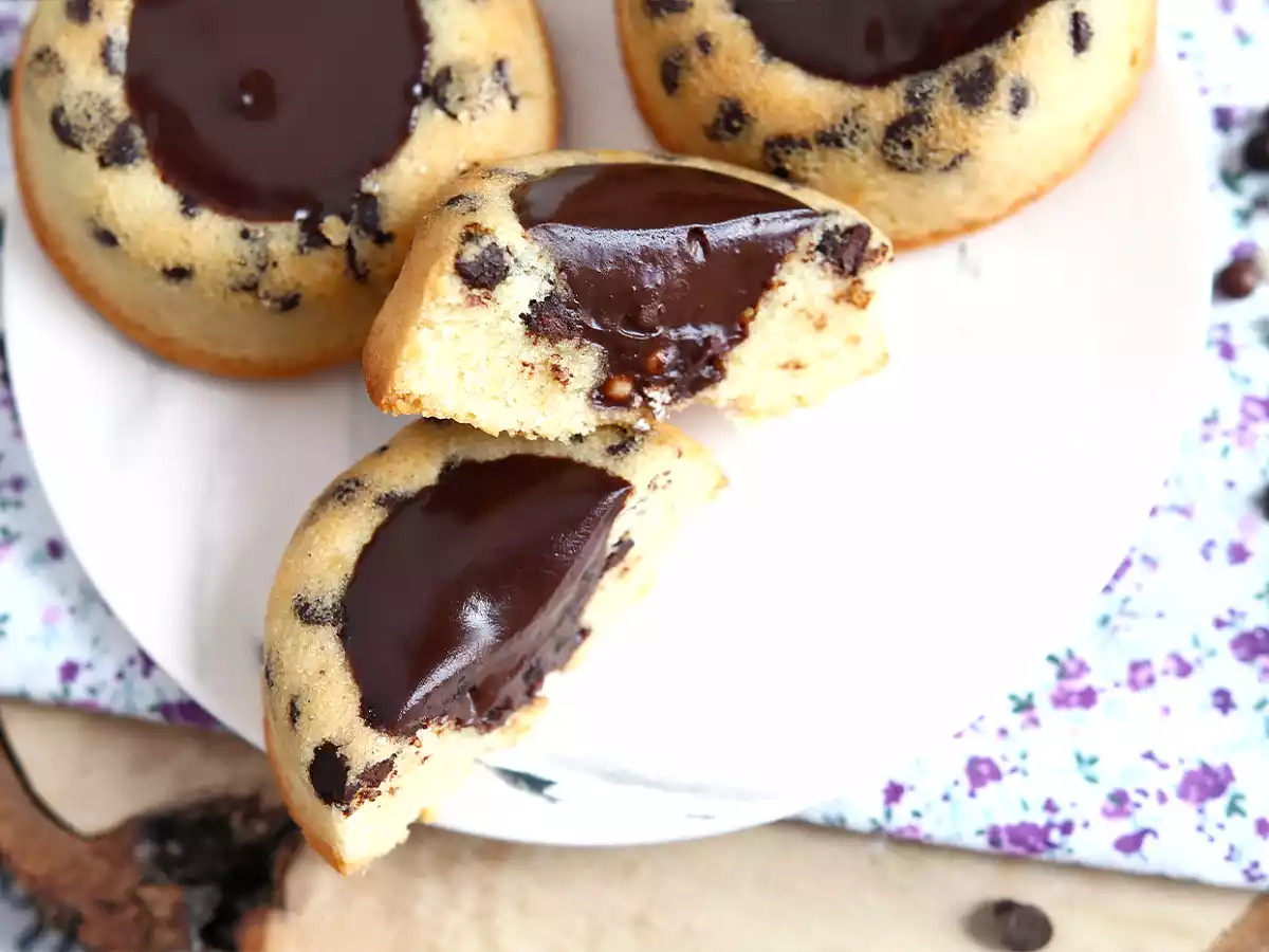 Financiers tigrés au chocolat - ganache croustillante - photo 7