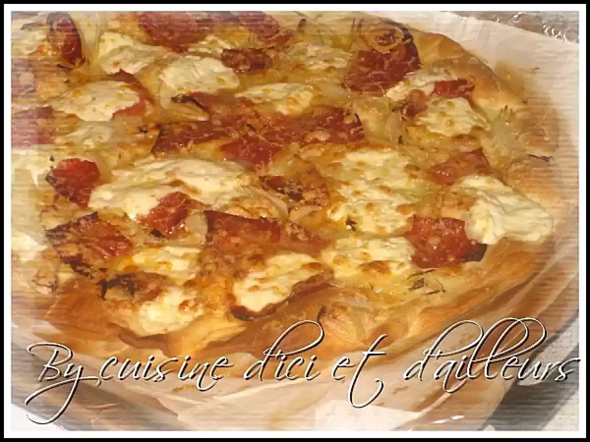 Flammekueche au chorizo & oignons