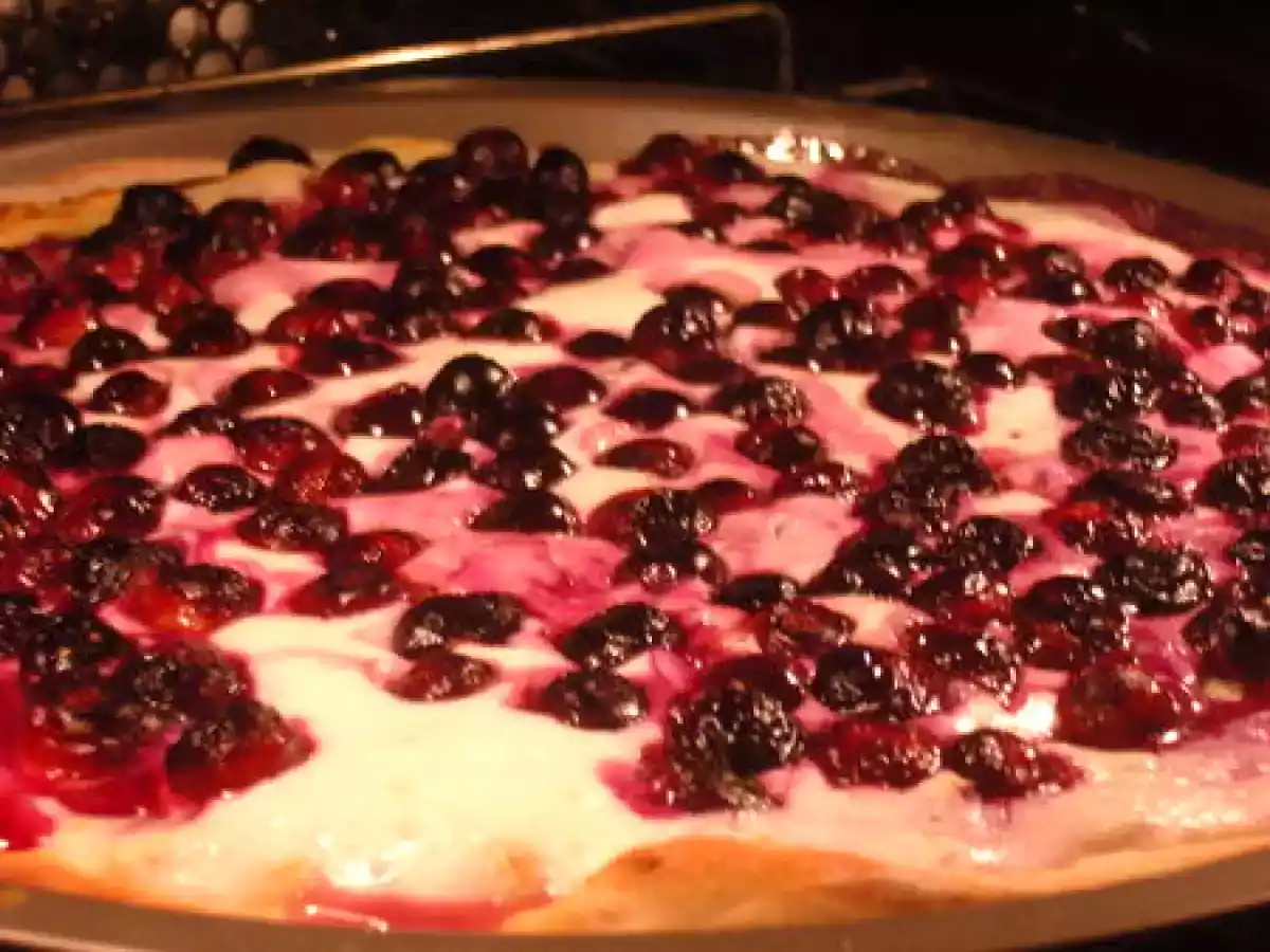 Flammekueche aux myrtilles