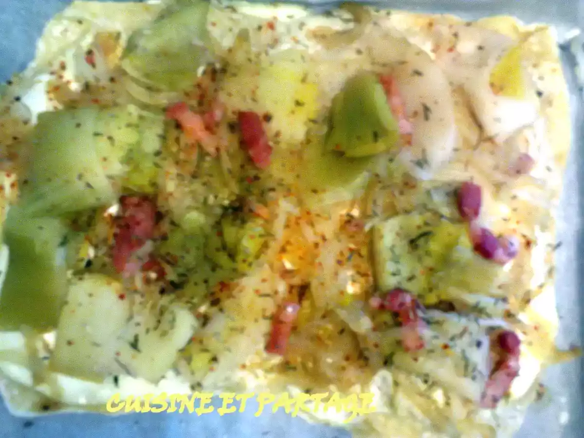 flammekueche poireaux-lardon-oignon - photo 2