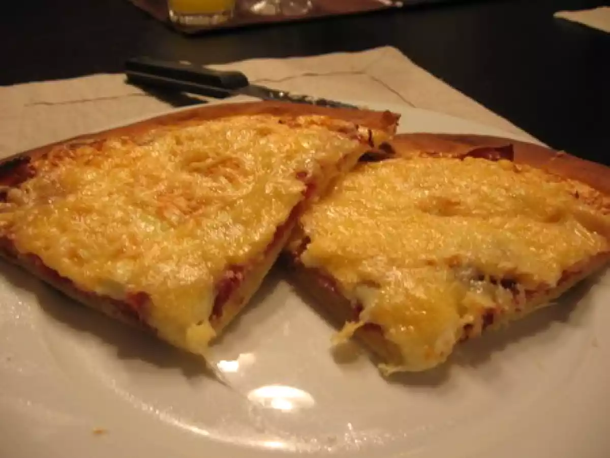 Flammekueche viande des grisons / vieux pané