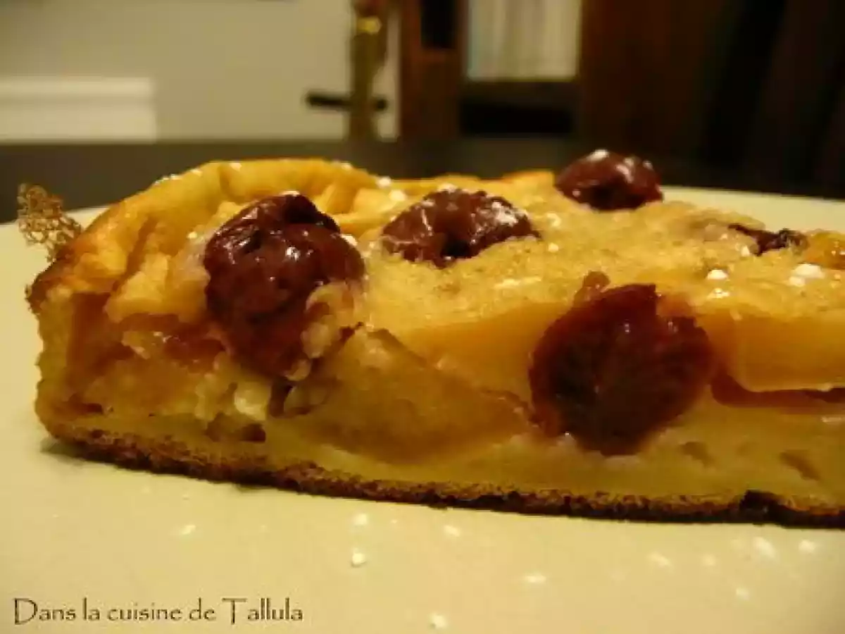 Flamusse aux pommes et cerises