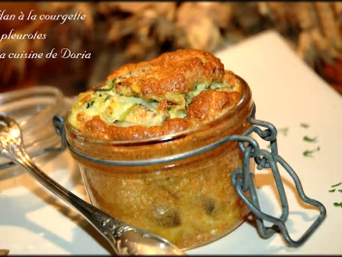 Flan à la courgette et pleurotes