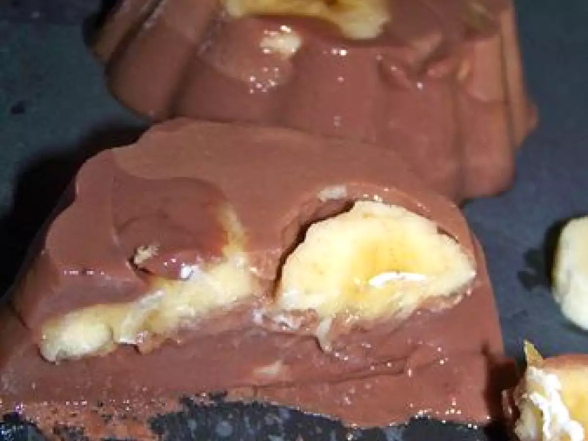 Flan au chocolat banane et cacahuétes!! - photo 4