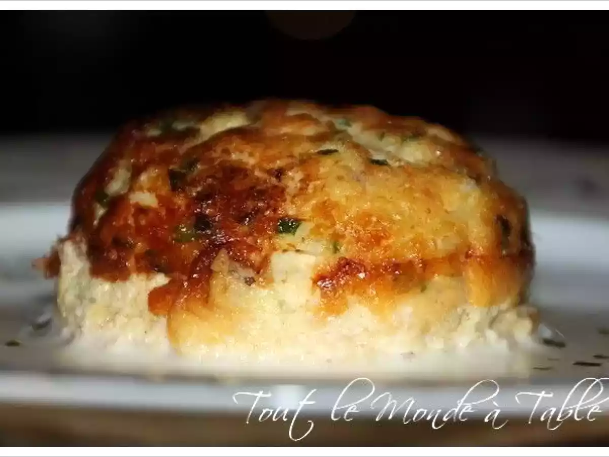 Flan au crabe et sa crème citronnée à la ciboulette