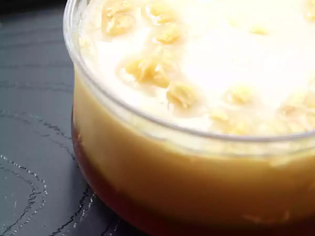 Flan au lait de soja à la sauce sucrée sauce soja/ gingembre