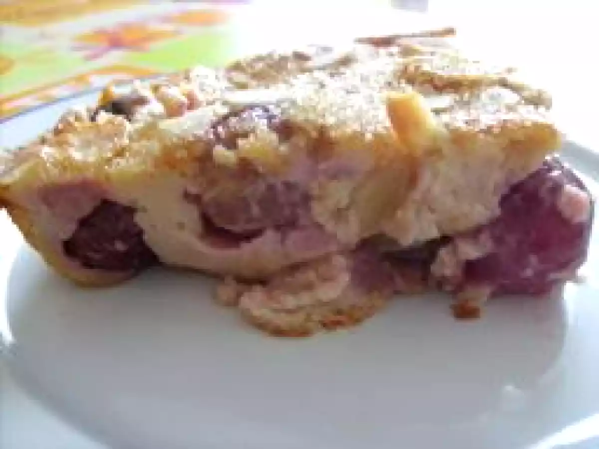 Flan au Raisin Rosé et Amandes