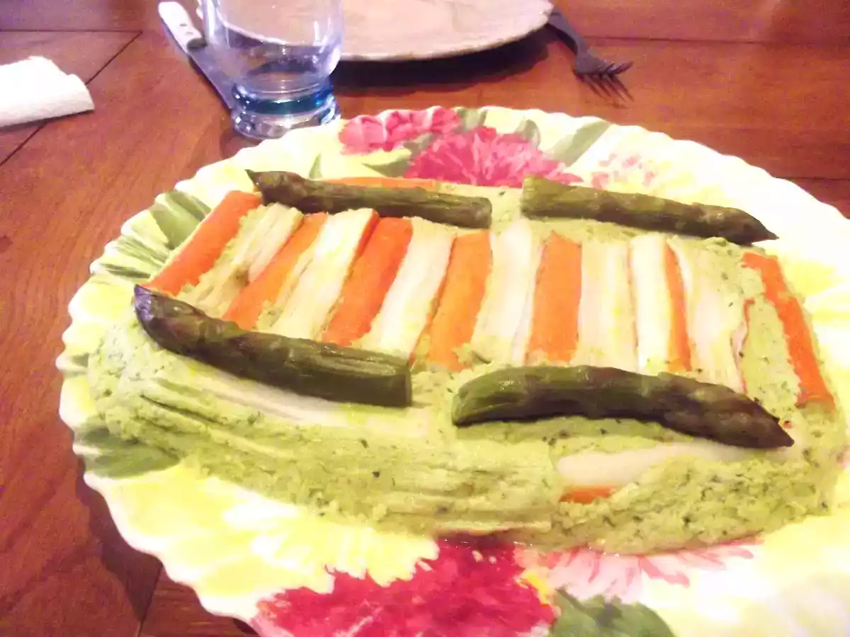 Flan aux asperges et au surimi